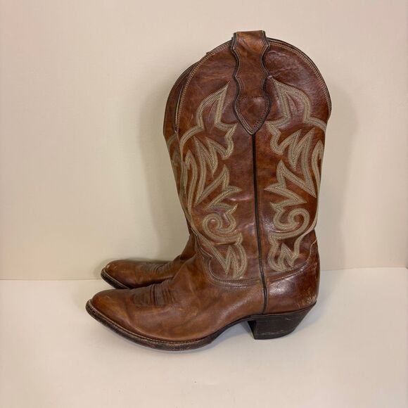 Justin‎ Boots Brown Leather Men\'s Cowboy Western Boots 9 main image 6